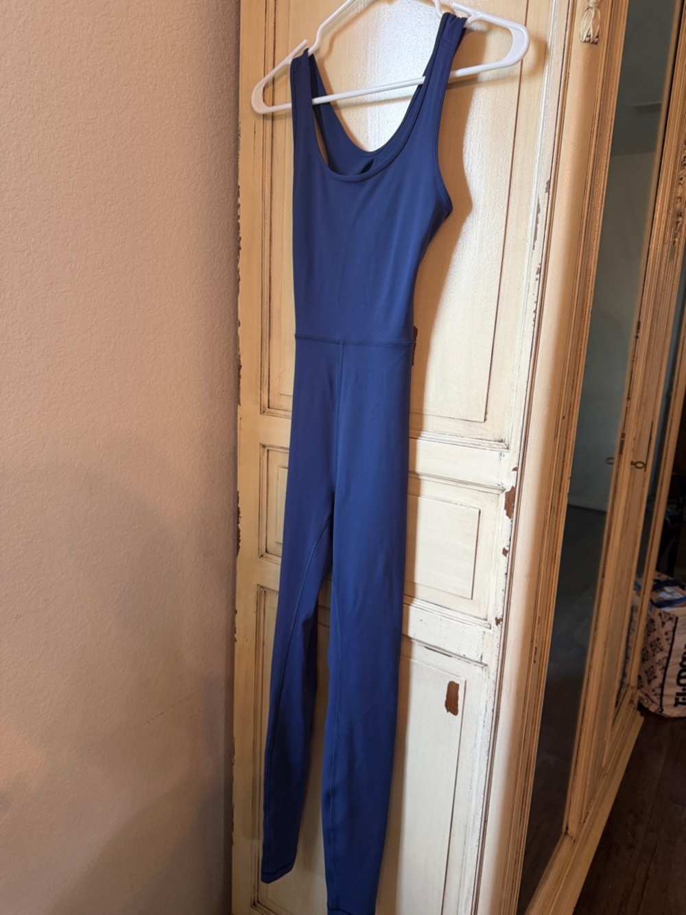lululemon athletica Navy Blue Cross Sleeveless Full-Length Jumpsuit